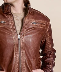Washed Pleather Jacket