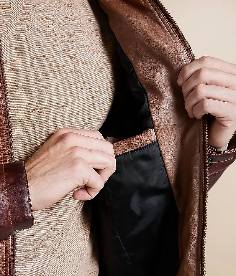 Washed Pleather Jacket
