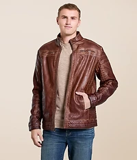 Washed Pleather Jacket