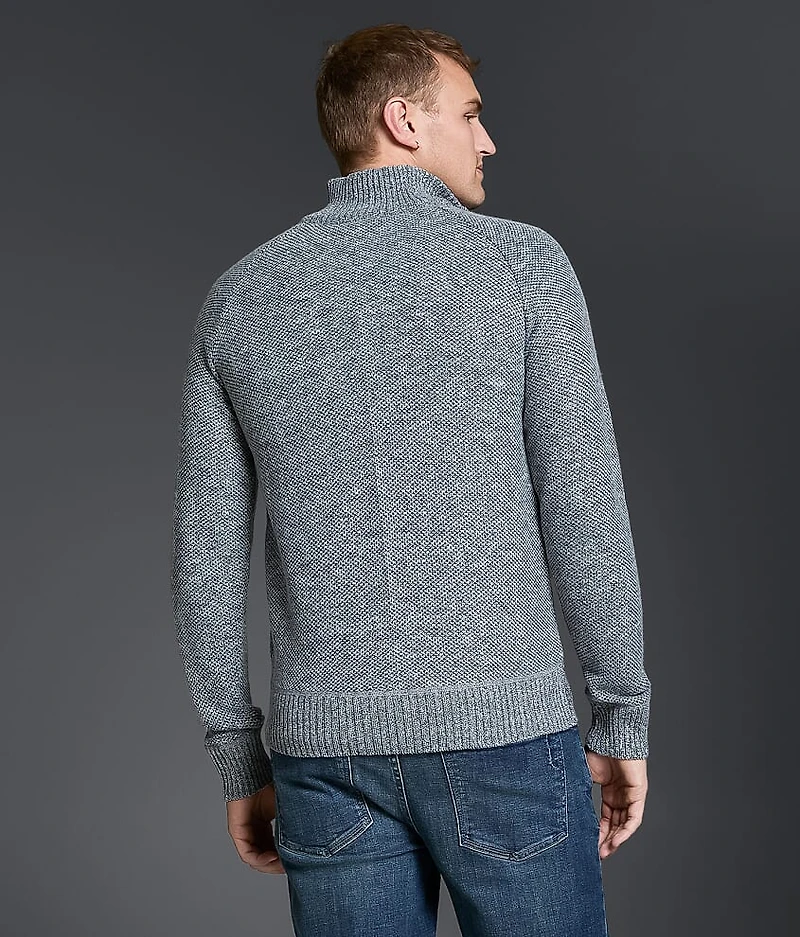 Textured Quarter Zip Sweater