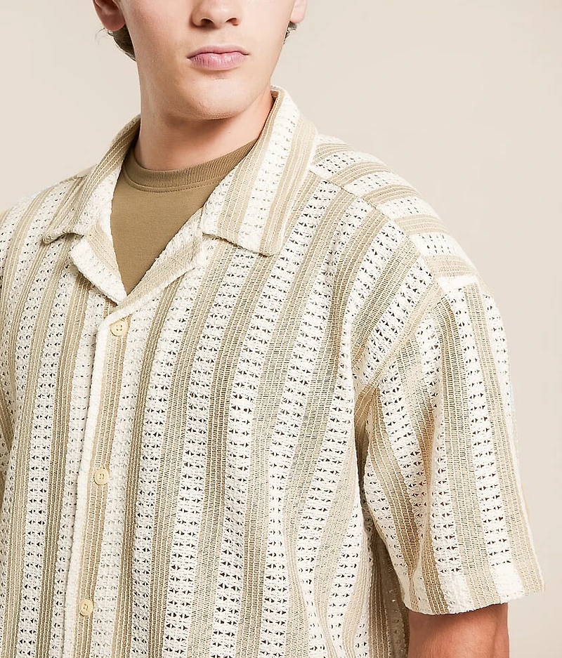 Crochet Striped Shirt