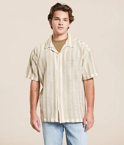 Crochet Striped Shirt