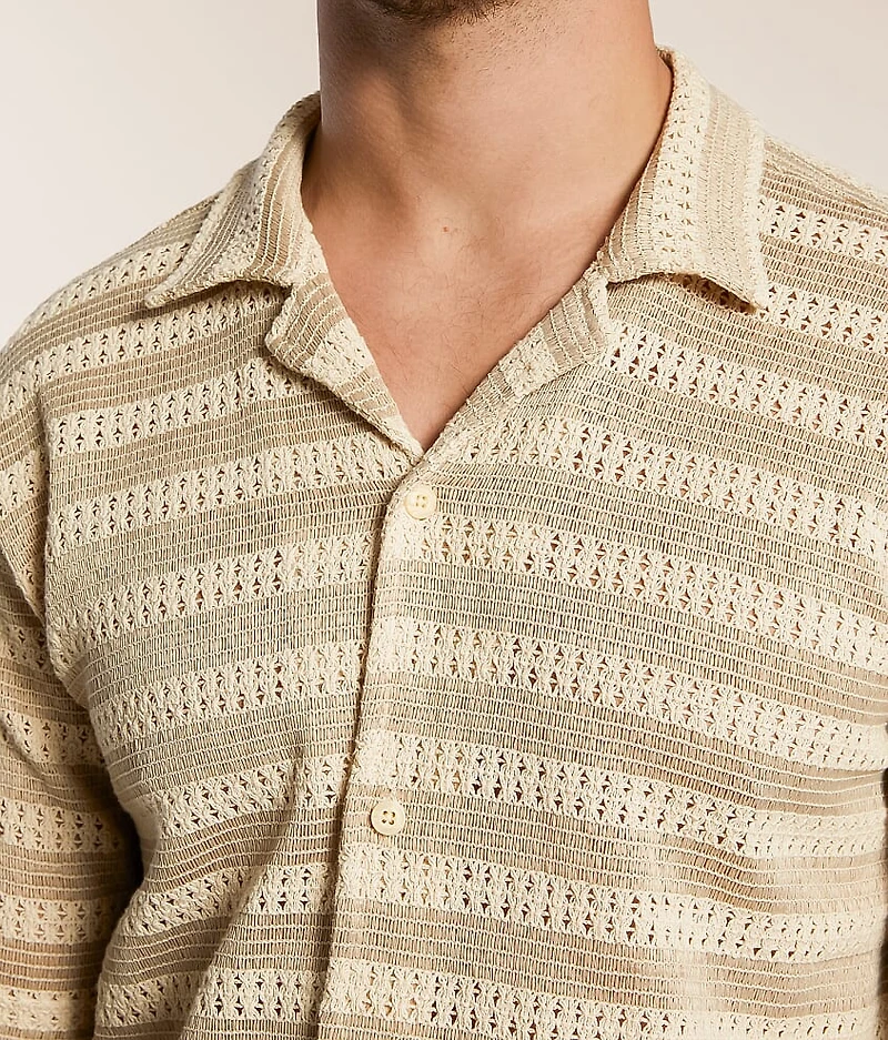 Crochet Striped Shirt