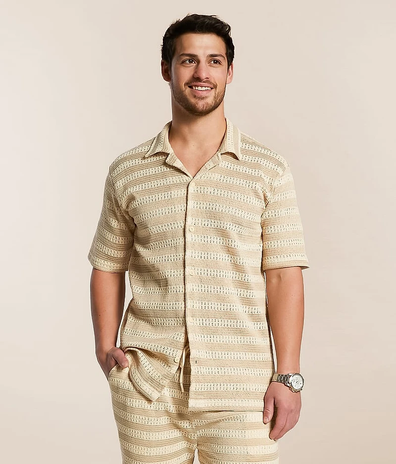 Crochet Striped Shirt