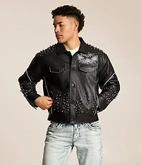 Faux Leather Workwear Jacket