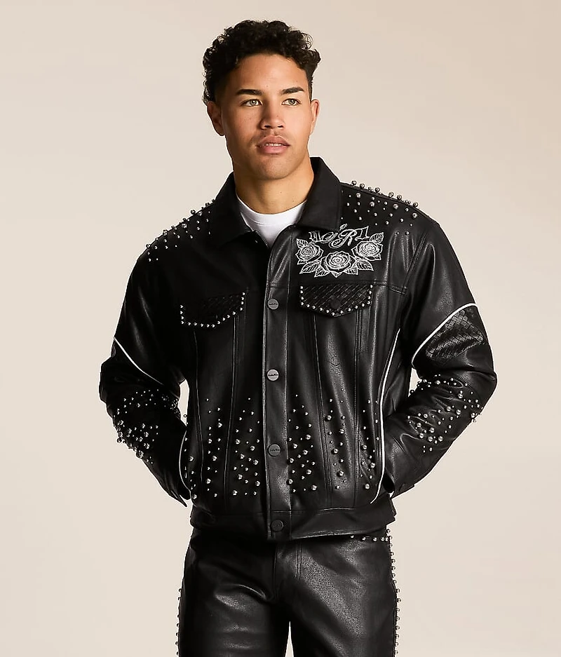 Faux Leather Workwear Jacket