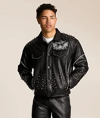 Faux Leather Workwear Jacket