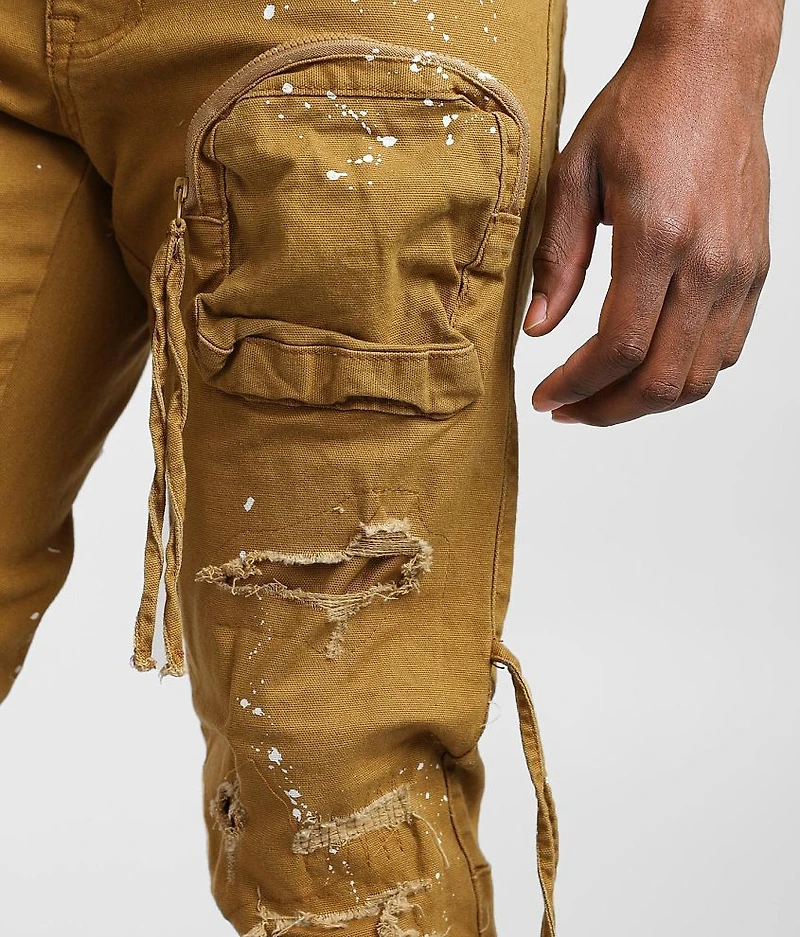 Wheat Cargo Taper Stretch Jean