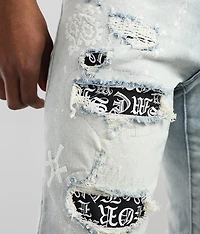Embroidered Taper Stretch Jean