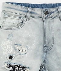 Embroidered Taper Stretch Jean