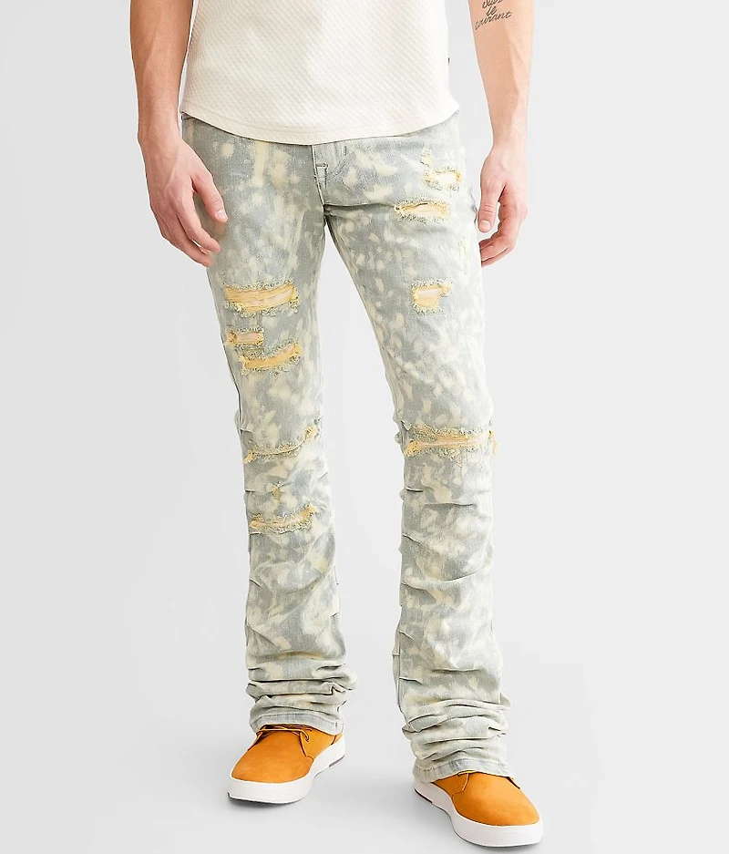 Lazy Stacked Flare Stretch Jean