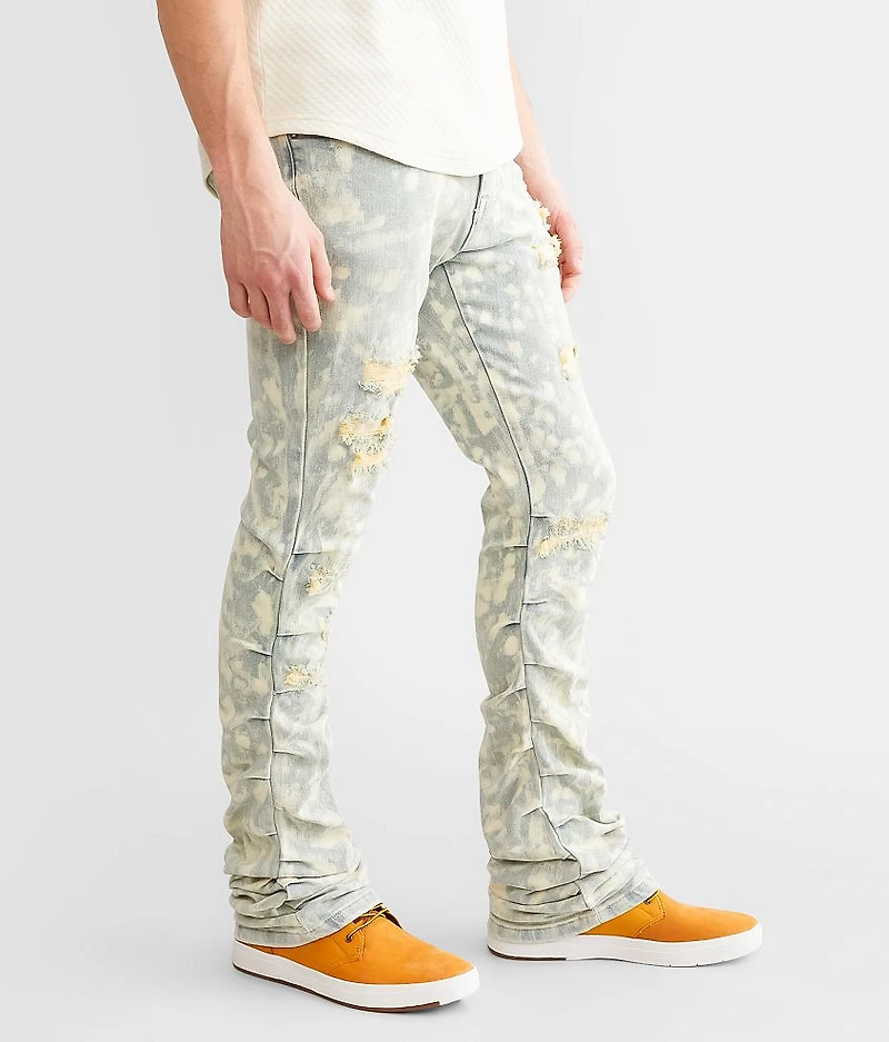 Lazy Stacked Flare Stretch Jean
