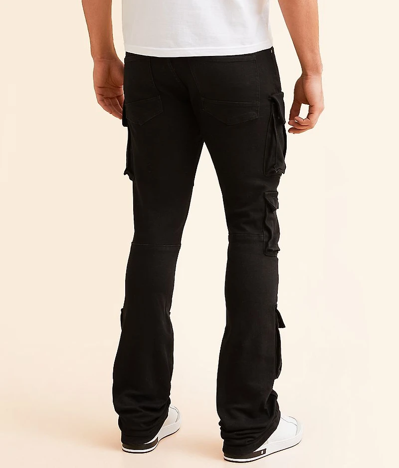 Stacked Cargo Flare Stretch Jean