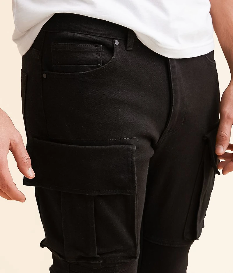 Stacked Cargo Flare Stretch Jean