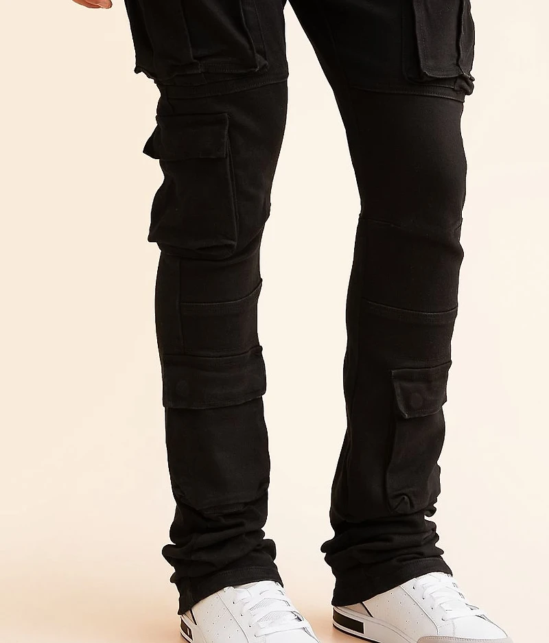 Stacked Cargo Flare Stretch Jean