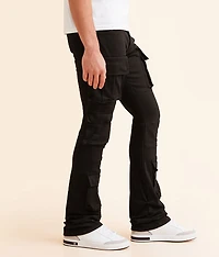 Stacked Cargo Flare Stretch Jean