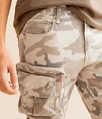 Slim Taper Stretch Cargo Camo Jean