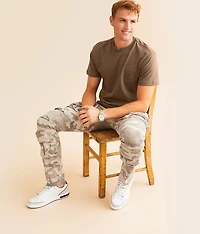 Slim Taper Stretch Cargo Camo Jean