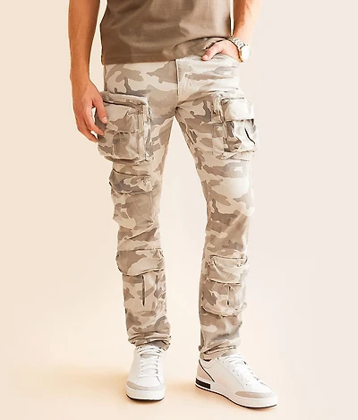 Slim Taper Stretch Cargo Camo Jean