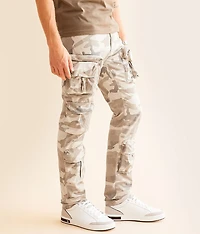 Slim Taper Stretch Cargo Camo Jean