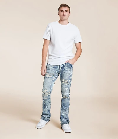 Lazy Stacked Flare Stretch Jean