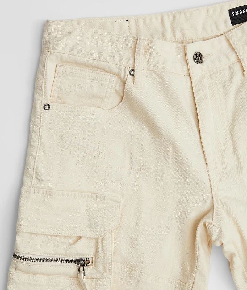 Cargo Denim Stretch Short