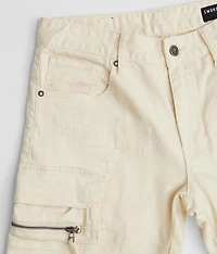 Cargo Denim Stretch Short