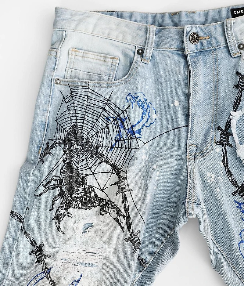 Barbed Wire Taper Stretch Jean