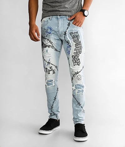 Barbed Wire Taper Stretch Jean