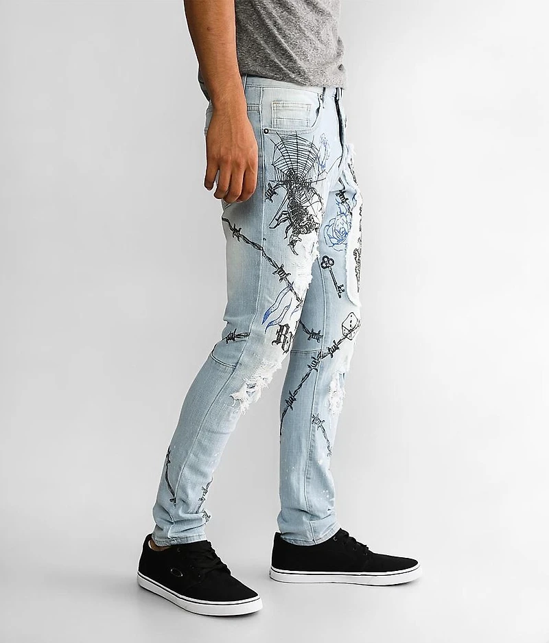 Barbed Wire Taper Stretch Jean