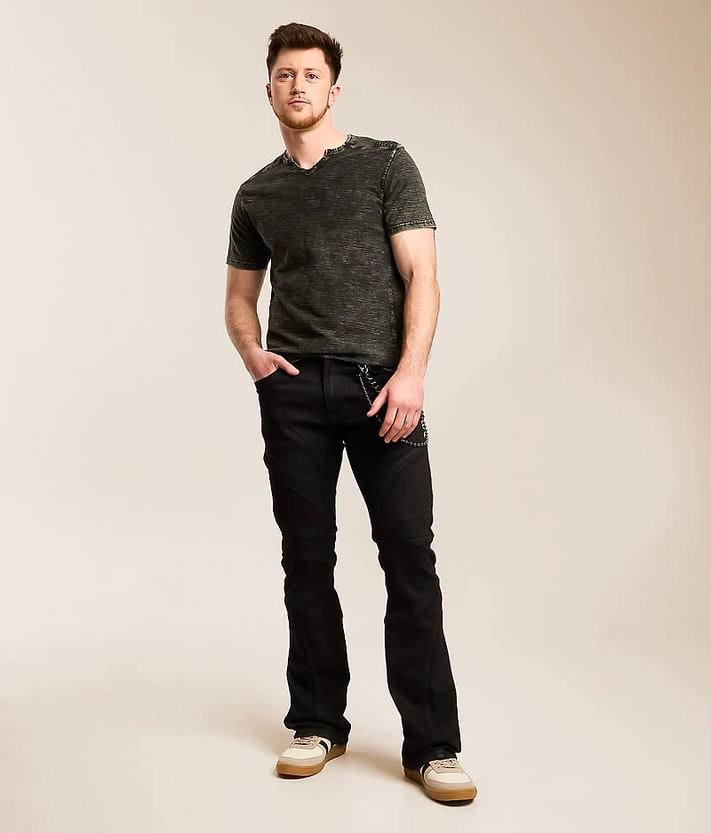 Lazy Stacked Flare Stretch Jean