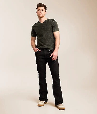 Lazy Stacked Flare Stretch Jean