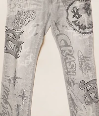 Rhinestone Straight Stretch Jean