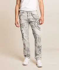 Rhinestone Straight Stretch Jean