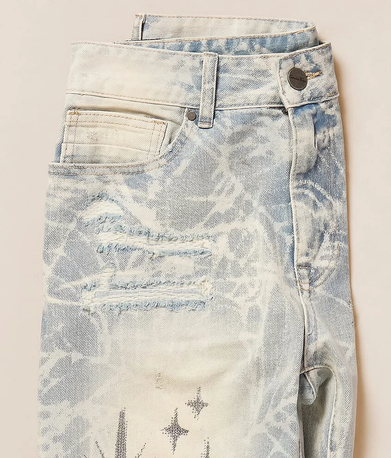 Rhinestone Straight Stretch Jean