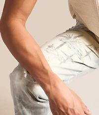 Rhinestone Straight Stretch Jean