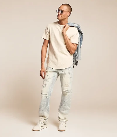 Rhinestone Straight Stretch Jean