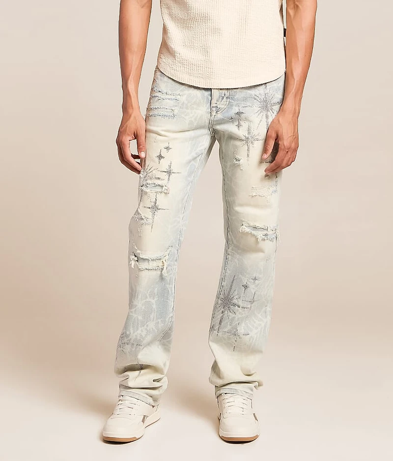 Rhinestone Straight Stretch Jean