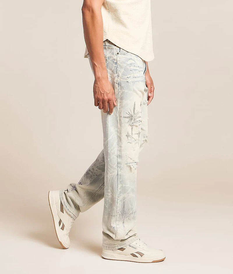 Rhinestone Straight Stretch Jean