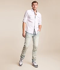 Rhinestone Slim Taper Stretch Jean