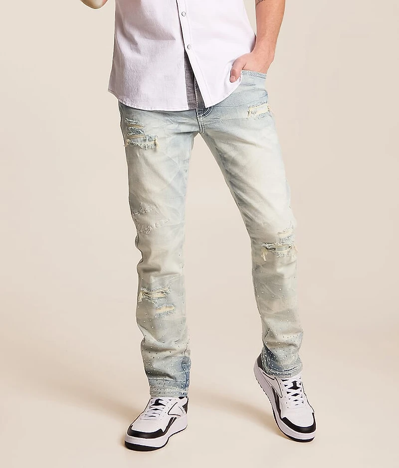 Rhinestone Slim Taper Stretch Jean