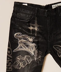 Rhinestone Stretch Short