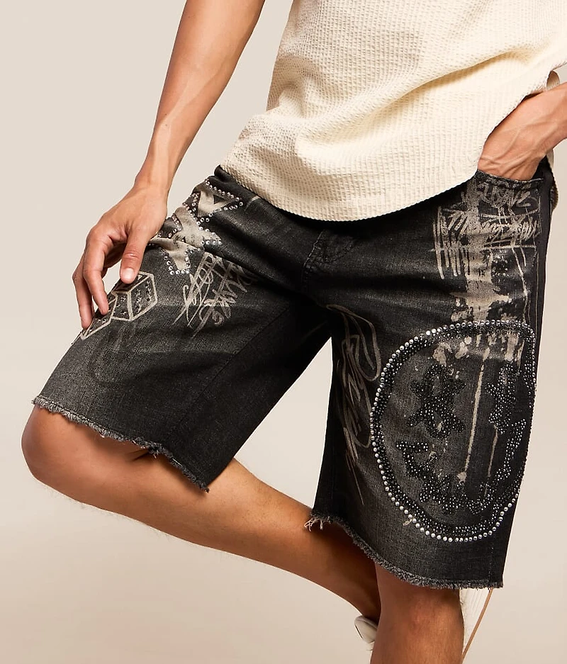 Rhinestone Stretch Short