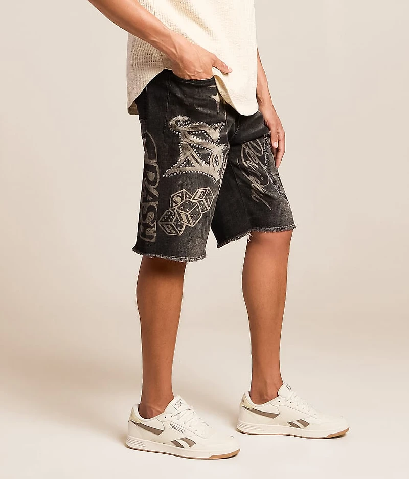 Rhinestone Stretch Short