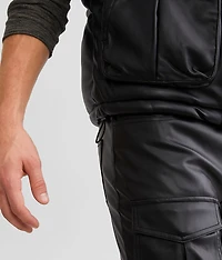 Faux Leather Puffer Vest