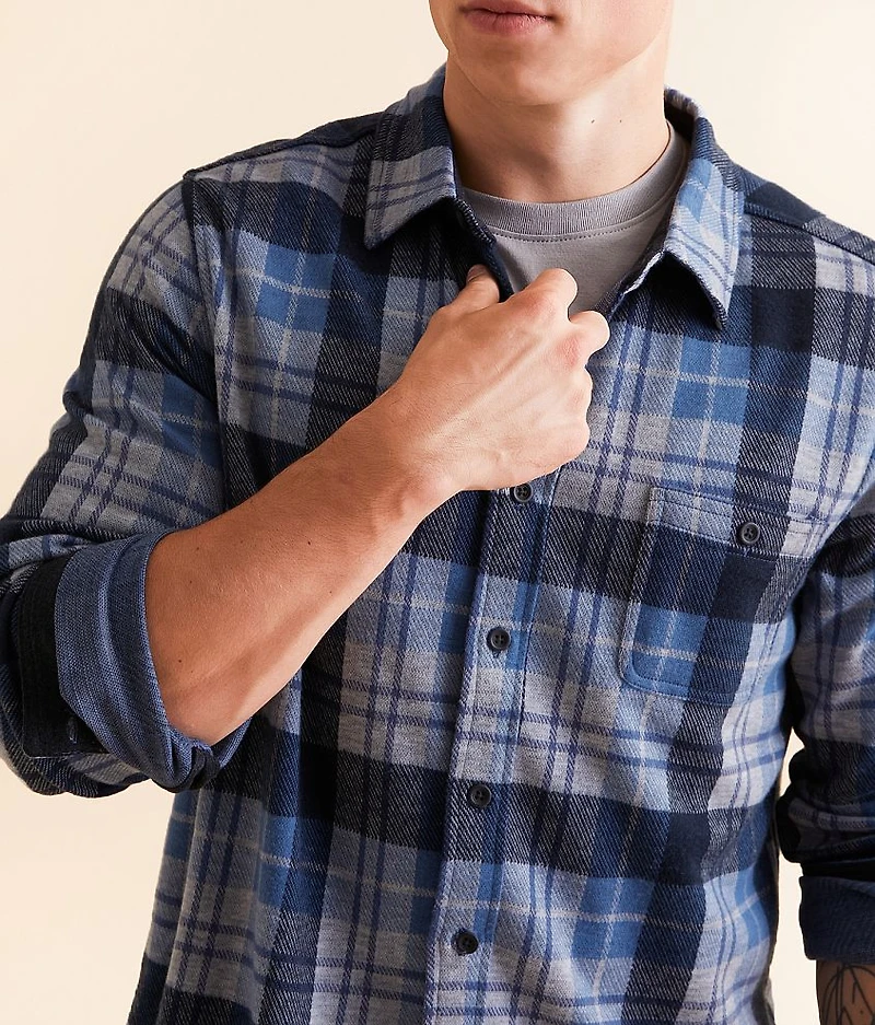 Jacquard Knit Plaid Shirt