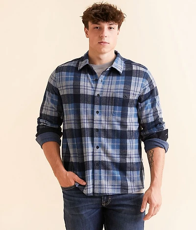 Jacquard Knit Plaid Shirt