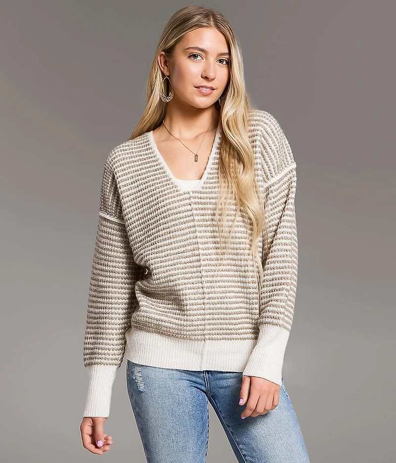 Oversized Stripe Knit Sweater