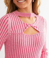 Twisted Cut-Out Sweater