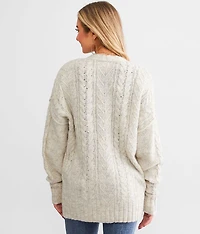 Cable Knit Cardigan Sweater